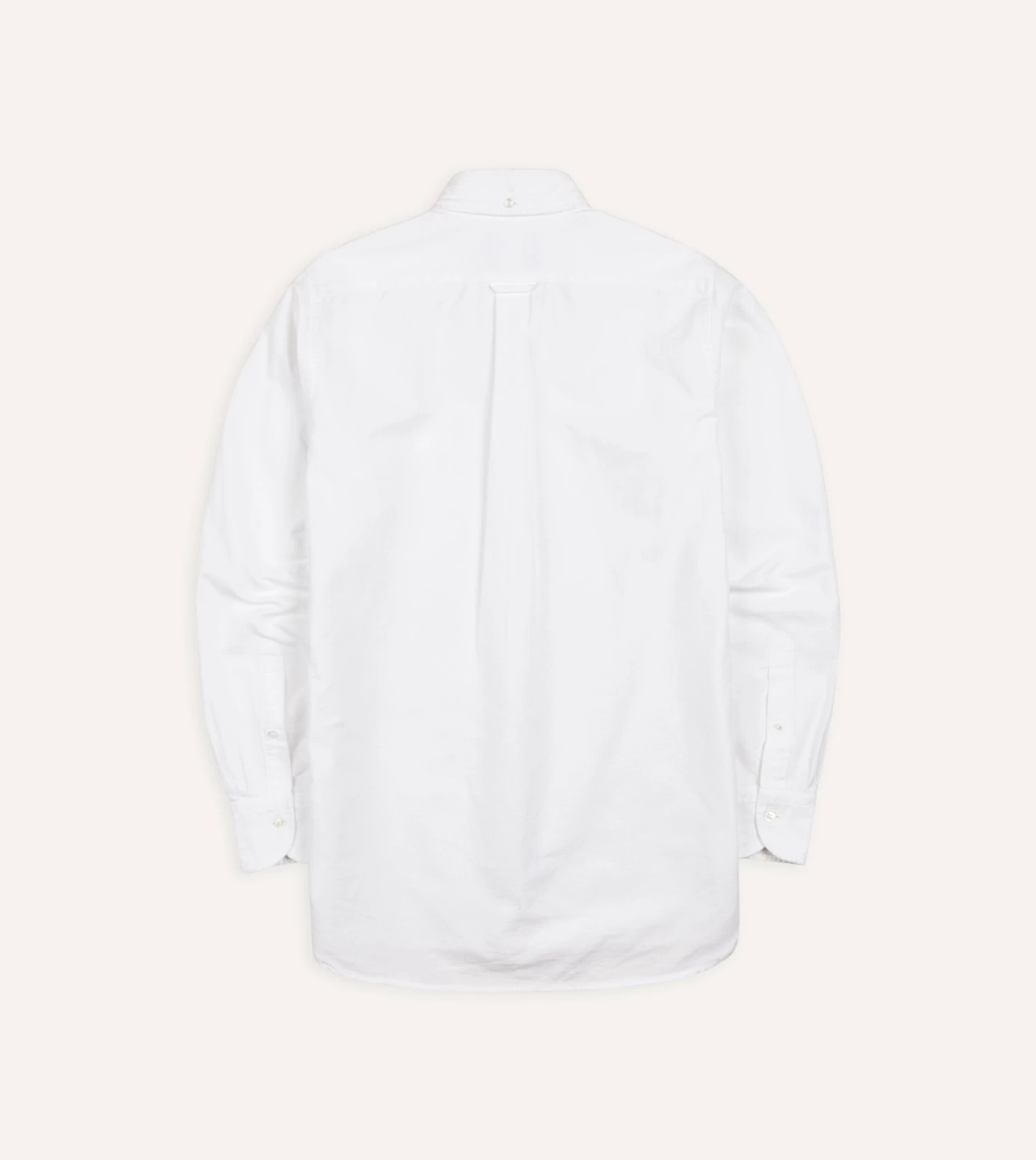 White Oxford Cotton Cloth Button-Down Shirt 5 White Oxford Cotton Cloth Button-Down Shirt - Image 3