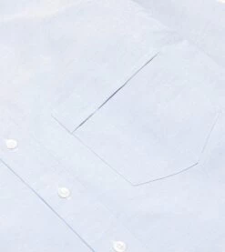 Mid-Blue Cotton Oxford Cloth Button-Down Shirt 11 Mid-Blue Cotton Oxford Cloth Button-Down Shirt -Drakes Shop DR2A4A21843 03200 4 LR