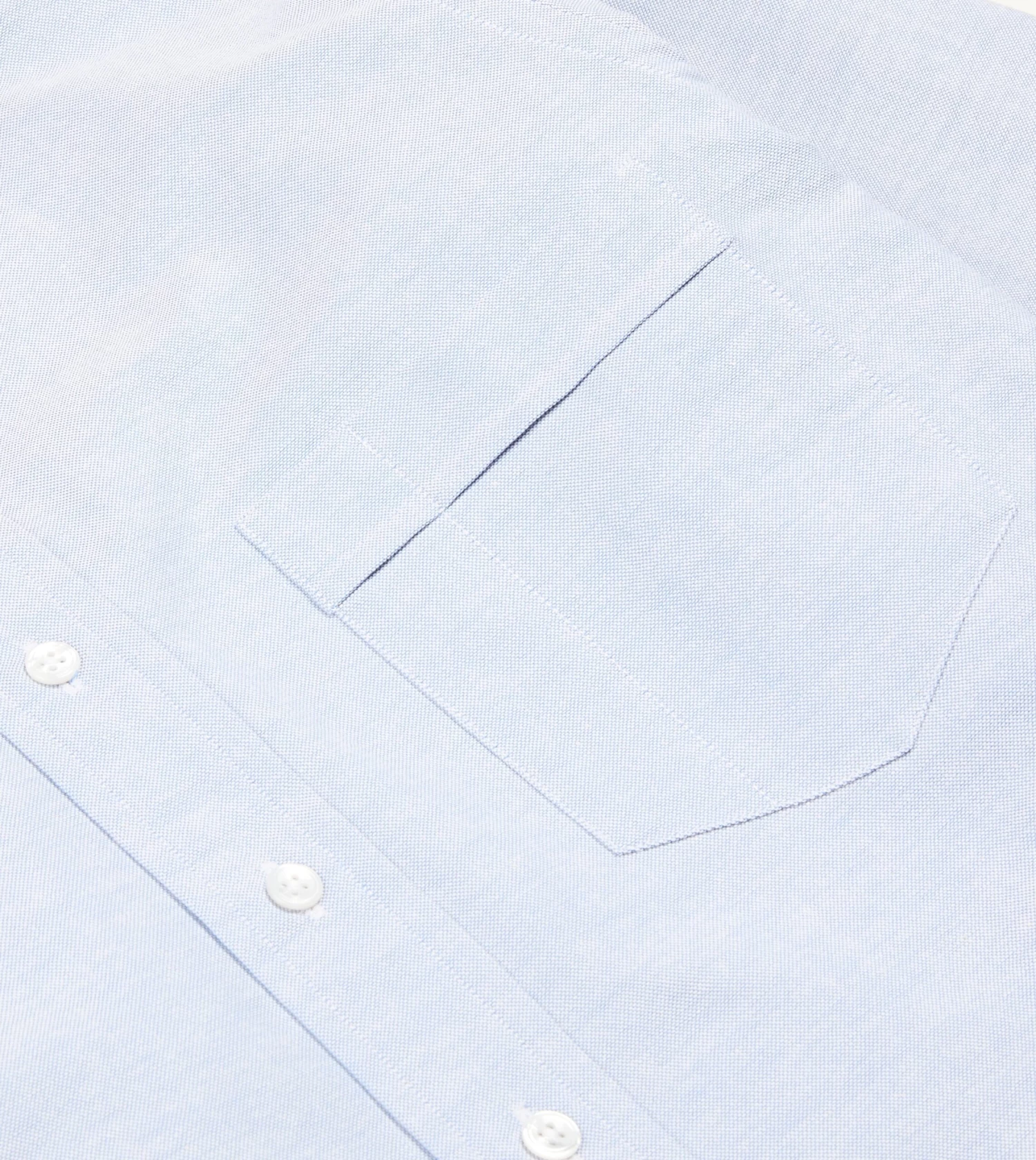 Mid-Blue Cotton Oxford Cloth Button-Down Shirt 7 Mid-Blue Cotton Oxford Cloth Button-Down Shirt - Image 5