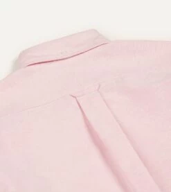 Bright Pink Cotton Oxford Cloth Button-Down Shirt -Drakes Shop DR2A4A21843 06990 5