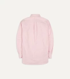Bright Pink Cotton Oxford Cloth Button-Down Shirt -Drakes Shop DR2A4A21843 06990 6