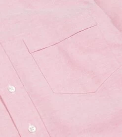 Dark Pink Cotton Oxford Cloth Button-Down Shirt -Drakes Shop DR2A4A21843 10990 4