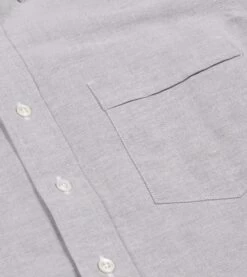 Grey Cotton Oxford Cloth Button-Down Shirt -Drakes Shop DR2A4A21843 11600 4