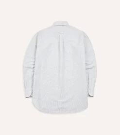 Light Green Ticking Stripe Cotton Oxford Cloth Button-Down Shirt 11 Light Green Ticking Stripe Cotton Oxford Cloth Button-Down Shirt -Drakes Shop DR2A4A21844 10402 5 LR