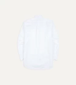 White Cotton Pocket Poplin Button-Down Shirt -Drakes Shop DR2A4A21849 01000 5