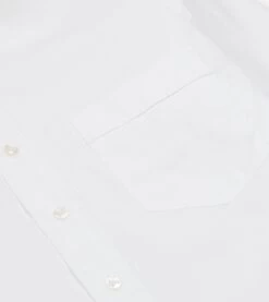 White Pinpoint Oxford Cotton Cloth Button-Down Shirt -Drakes Shop DR2A4A22446 01000 4