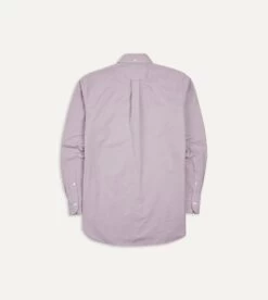 Lilac Pinpoint Oxford Cotton Cloth Button-Down Shirt -Drakes Shop DR2A4A22446 07900 6