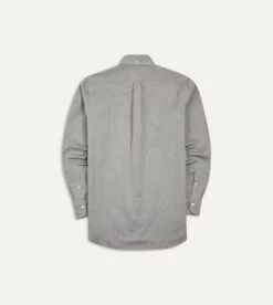 Grey Pinpoint Oxford Cotton Cloth Button-Down Shirt 13 Grey Pinpoint Oxford Cotton Cloth Button-Down Shirt -Drakes Shop DR2A4A22446 10100 6