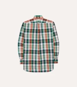 Blue And Red Madras Check Cotton Button-Down Shirt -Drakes Shop DR2A4A23701 02203 6