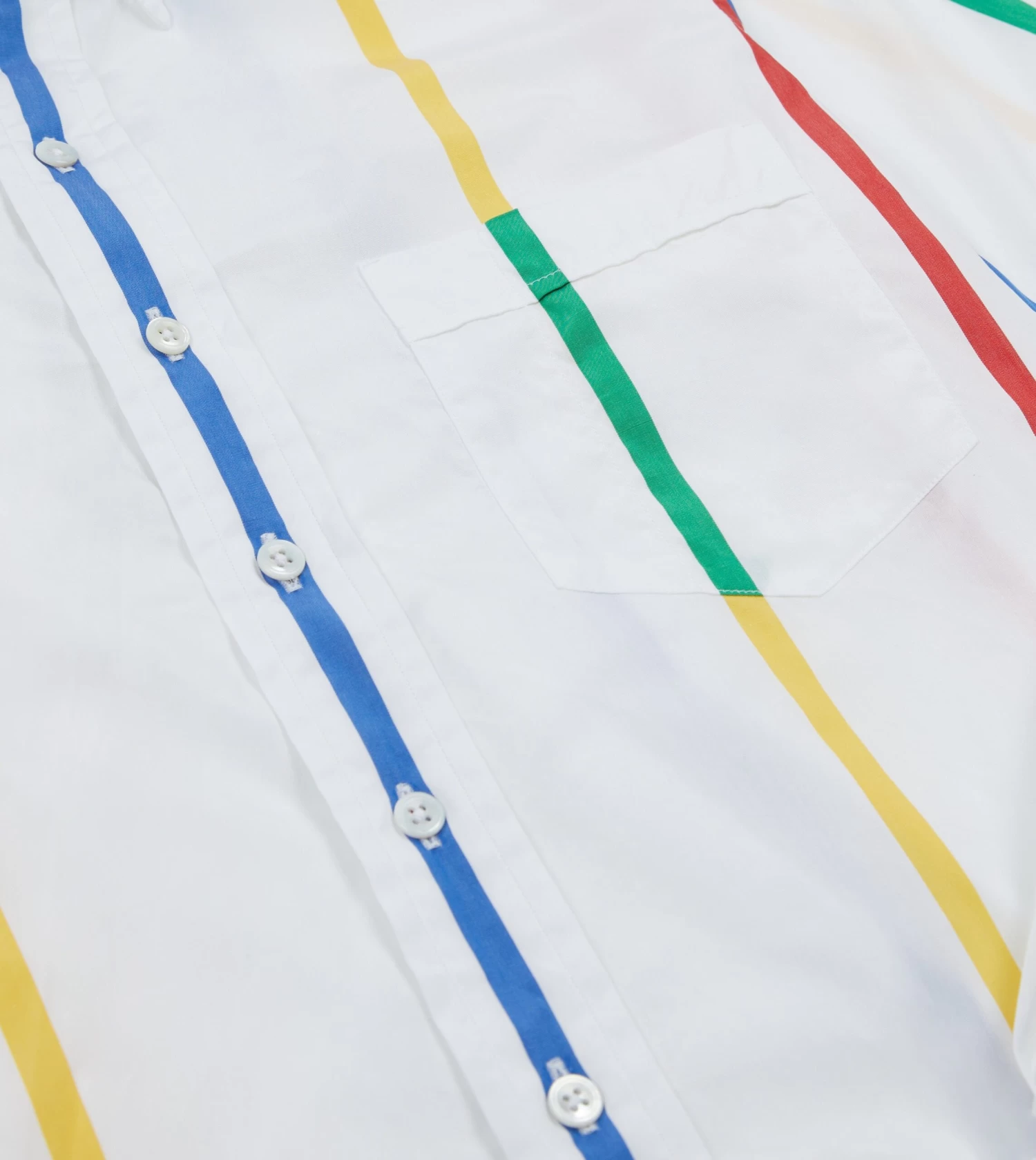 Primary Stripe Poplin Button-Down Fun Shirt 6 Primary Stripe Poplin Button-Down Fun Shirt - Image 4