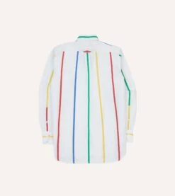 Primary Stripe Poplin Button-Down Fun Shirt 13 Primary Stripe Poplin Button-Down Fun Shirt -Drakes Shop DR2A4A24030 01002 6