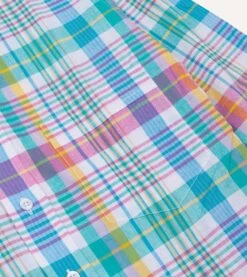 Green Madras Check Cotton Button-Down Shirt -Drakes Shop DR2A4A24050 01403 4