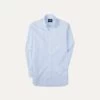 Sky Blue Cotton Spread Collar End-on-End Poplin Shirt -Drakes Shop DR2A4B21798 02200 1