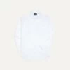 White Cotton Spread Collar Poplin Shirt -Drakes Shop DR2A4B21849 01000 1