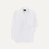 White Cotton Oxford Cloth Long Point Collar Shirt 1 White Cotton Oxford Cloth Long Point Collar Shirt -Drakes Shop DR2A4C22944 01000 1