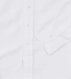 White Cotton Oxford Cloth Long Point Collar Shirt -Drakes Shop DR2A4C22944 01000 4