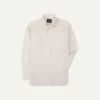 Cream Cotton Oxford Cloth Long Point Collar Shirt -Drakes Shop DR2A4C22944 03050 1
