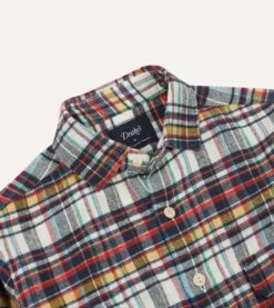 Multi Check Brushed Cotton Two-Pocket Work Shirt 10 Multi Check Brushed Cotton Two-Pocket Work Shirt -Drakes Shop DR2A4D23596 01103 3