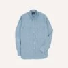 Blue Cotton Chambray Two-Pocket Work Shirt -Drakes Shop DR2A4D24037 01200 1