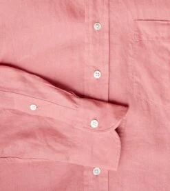 Pink Linen Spread Collar Shirt -Drakes Shop DR2A4E 21915 05 990 3 LR