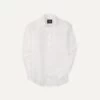 Ecru Linen Spread Collar Shirt -Drakes Shop DR2A4E21915 02050 1
