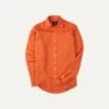 Orange Linen Spread Collar Shirt -Drakes Shop DR2A4E21915 04800 1