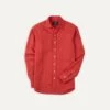 Red Linen Spread Collar Shirt -Drakes Shop DR2A4E21915 06700 1
