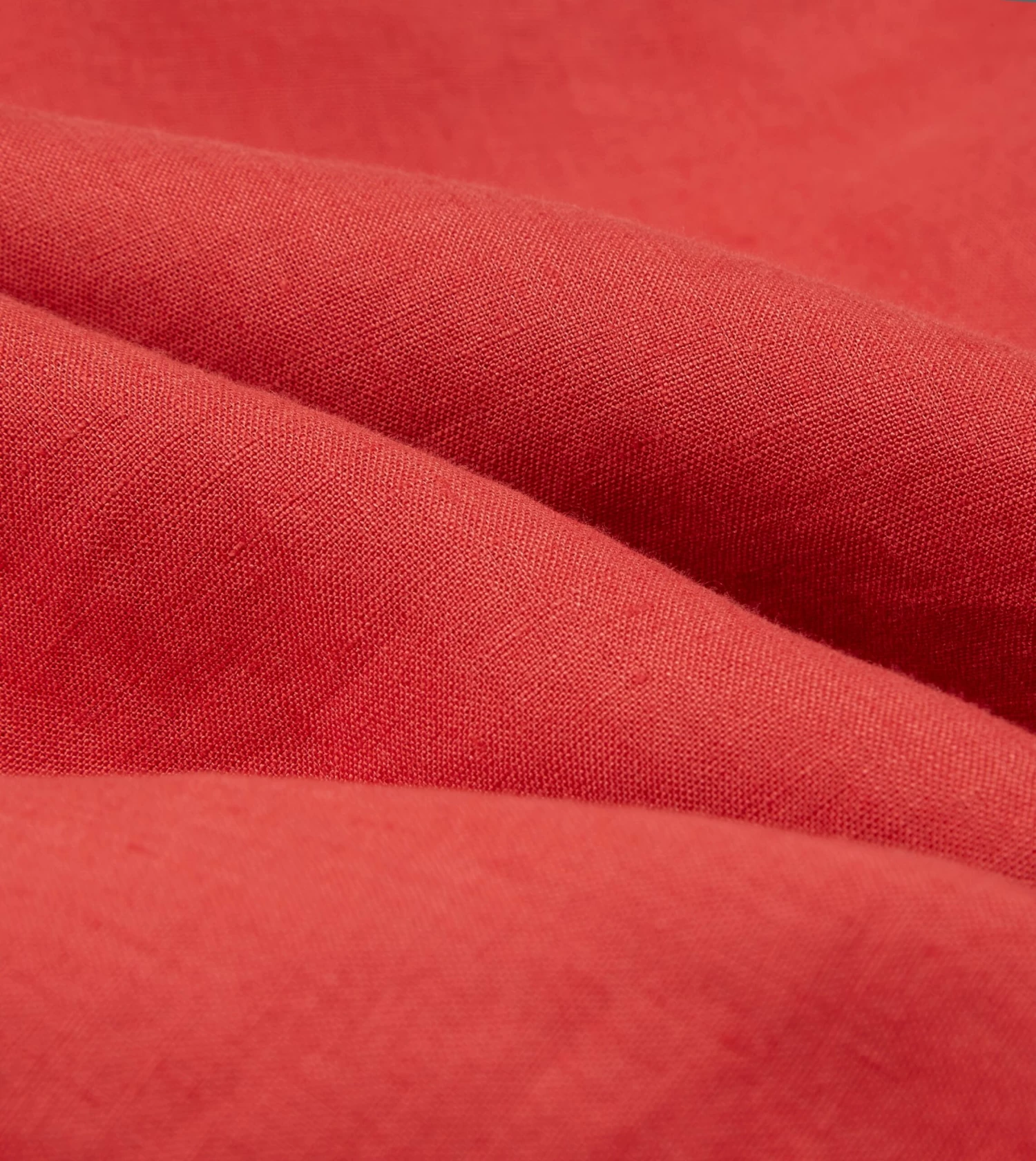 Red Linen Spread Collar Shirt 4 Red Linen Spread Collar Shirt - Image 2