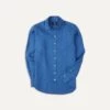 Bright Navy Linen Spread Collar Shirt -Drakes Shop DR2A4E21915 10250 1 1