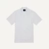 White Seersucker Camp Collar Short Sleeve Shirt -Drakes Shop DR2A4F23172 01 000 1
