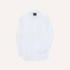 White Cotton Long Point Collar Dinner Shirt