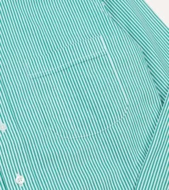 Green Narrow Stripe Poplin Club Collar Shirt -Drakes Shop DR2A4M23700 01402 4