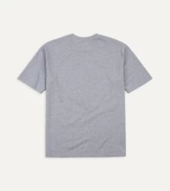 Grey Cotton Crew Neck Hiking T-Shirt -Drakes Shop DR2A5A21528 02600 5