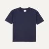 Navy Cotton Crew Neck Hiking T-Shirt -Drakes Shop DR2A5A21528 14250 1