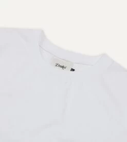 White Cotton Crew Neck Hiking T-Shirt -Drakes Shop DR2A5A21528 15000 3