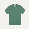Sage Green Cotton Crew Neck Hiking T-Shirt -Drakes Shop DR2A5A21528 19400 1