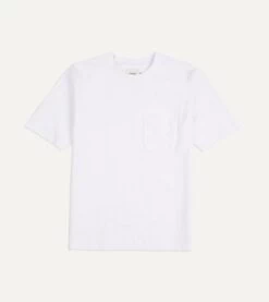 White Flamé Cotton Crew Neck Hiking T-Shirt
