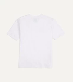 White Flamé Cotton Crew Neck Hiking T-Shirt -Drakes Shop DR2A5A23054 02000 5