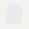 White Cotton Long-Sleeve Hiking T-Shirt -Drakes Shop DR2A5B 21560 10 000 1