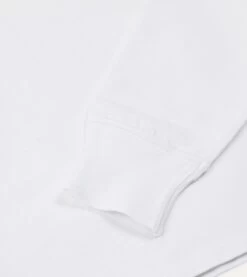 White Cotton Long-Sleeve Hiking T-Shirt -Drakes Shop DR2A5B 21560 10 000 4