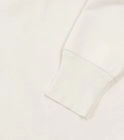 Ecru Cotton Long-Sleeve Hiking Sweatshirt -Drakes Shop DR2A5B22566 03050 4 LR