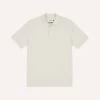 Ecru Piqué Cotton Polo Shirt