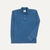 Indigo Cotton Jersey Long-Sleeve Polo Shirt -Drakes Shop DR2A5D 22097 03 250 1