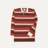 Red, Green And Ecru Stripe Cotton Rugby Shirt -Drakes Shop DR2A5H 23089 01 662 1 d5539a76 9c1b 430d 9066 178c59bb5c7c