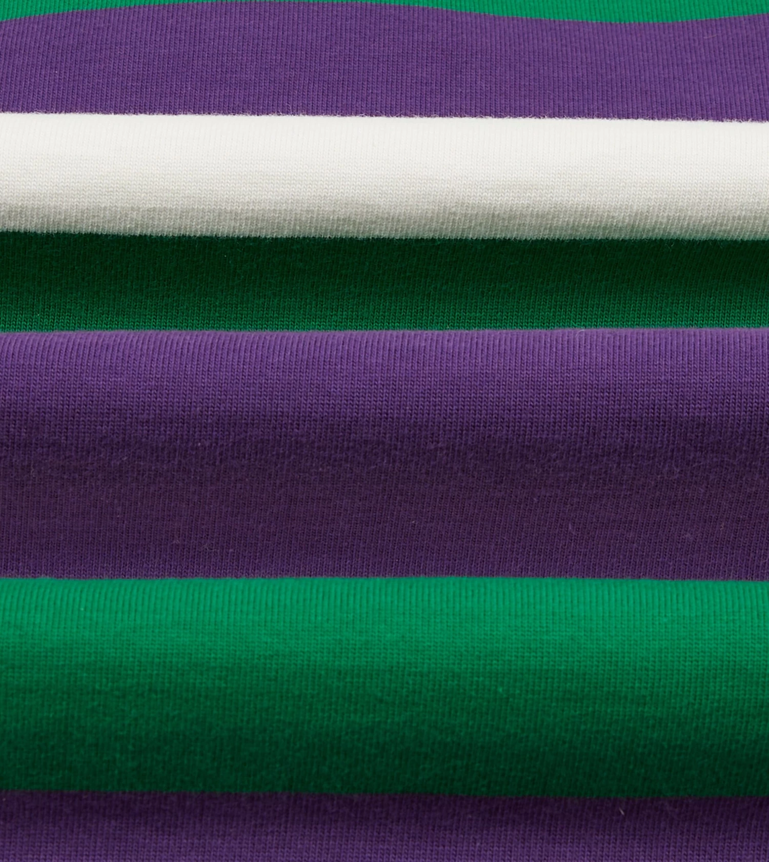 Purple, Green And White Stripe Cotton Rugby Shirt 4 Purple, Green And White Stripe Cotton Rugby Shirt - Image 2