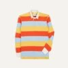 Yellow, Blue And Red Stripe Cotton Rugby Shirt -Drakes Shop DR2A5H23573 03502 1