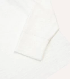 Ecru And Green Chevron Cotton Rugby Shirt -Drakes Shop DR2A5H24165 01000 5