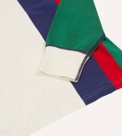 Multi Stripe Cotton Rugby Shirt -Drakes Shop DR2A5H24167 01200 5