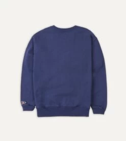 Navy Crew Neck Cotton Sweatshirt -Drakes Shop DR2A5I 21566 07 250 5