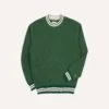 Green Striped Rib Cotton Jersey Sweatshirt -Drakes Shop DR2A5I24046 01400 1